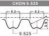 Courroie crantée Timing Belt:1049653